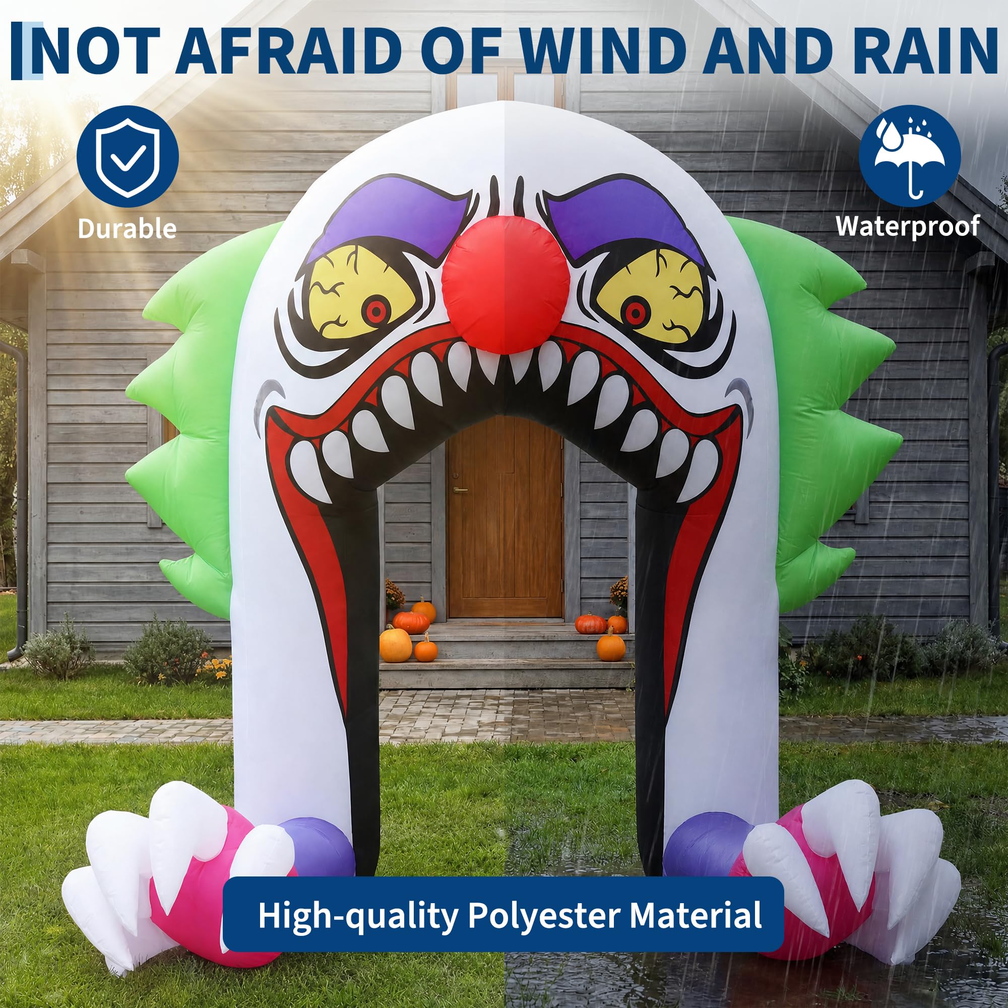 5ft Halloween Inflatable Clown - Outdoor Lighting Effects review and price