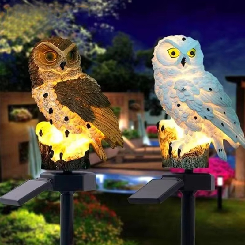 Solar Owl Garden Stake Lights  - Outdoor Lighting Effects review and price