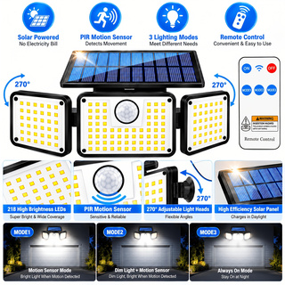1PCS 218LED Solar Motion Senso - Outdoor Lighting Ip65 review and price