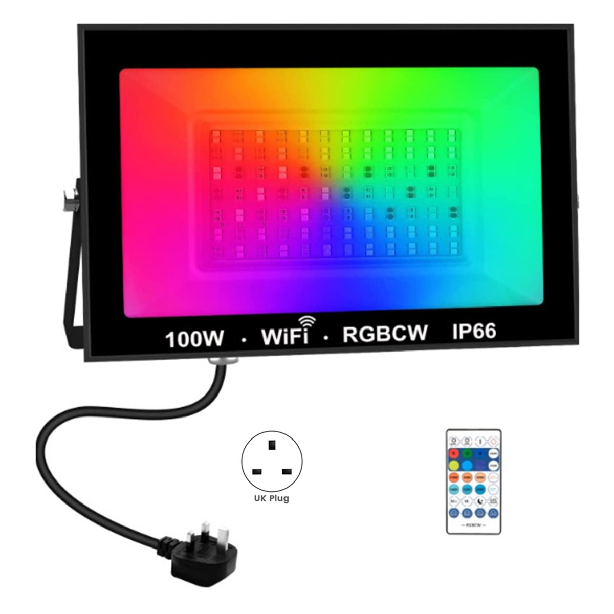 AA19 100W RGBCW LED Flood Ligh - Outdoor Lighting Uk review and price