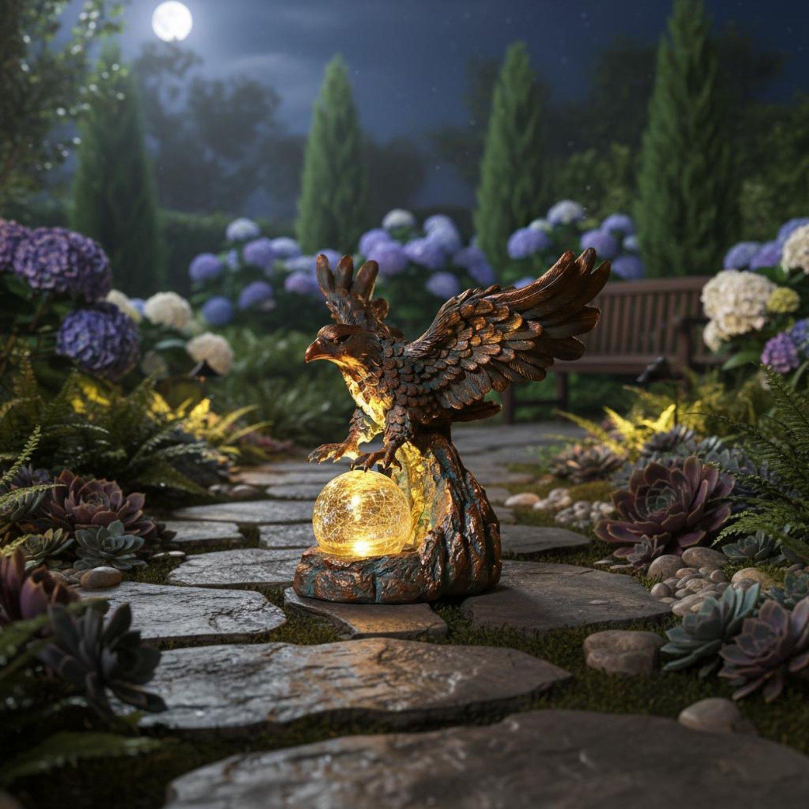 Solar Eagle Statue Light Water - Outdoor Lighting Pathway review and price
