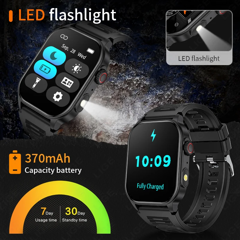 LIGE 2026 Outdoor Smart Watch  - Outdoor Lighting Track review and price