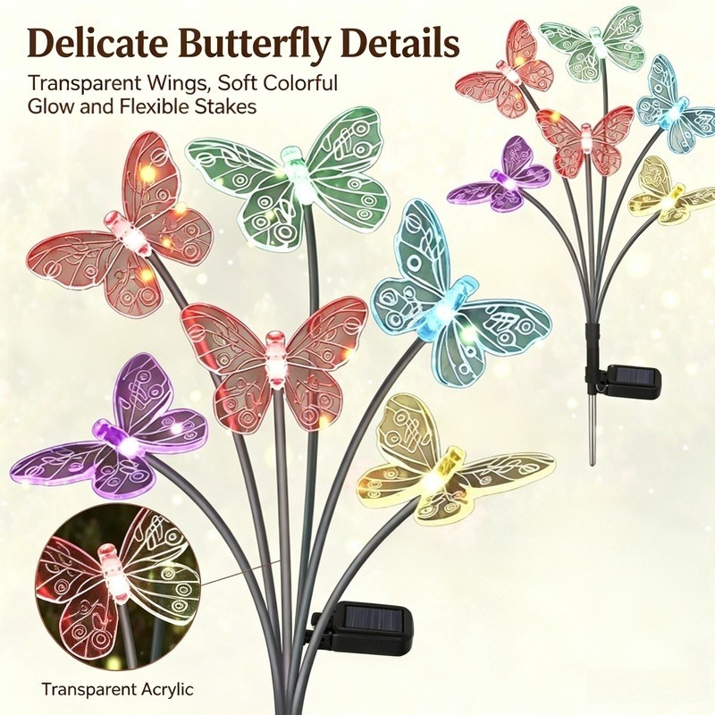 Solar Powered Butterfly Lights - Outdoor Lighting Waterproof review and price