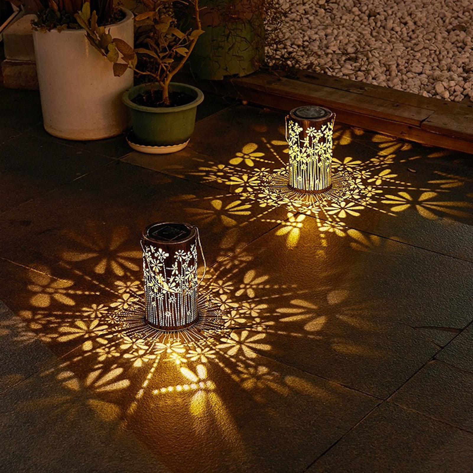 Solar Lanterns Colorful Metal  - Outdoor Lighting Pathway review and price