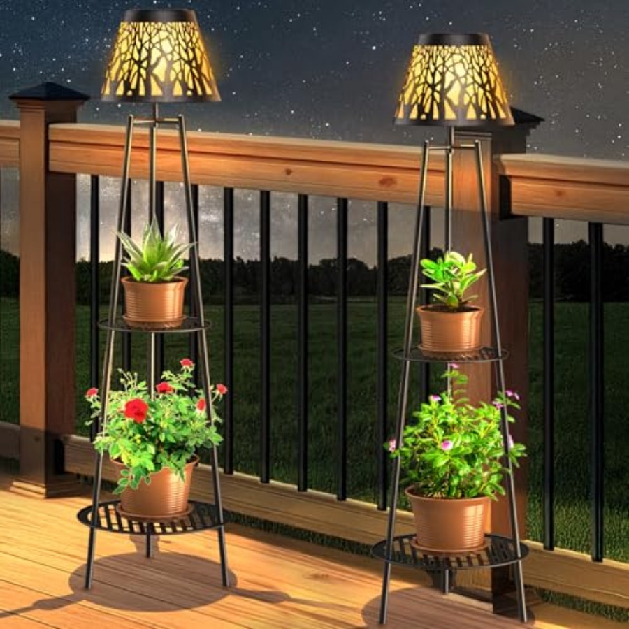 2 Pack Outdoor Solar Floor Lam - Outdoor Lighting Waterproof review and price