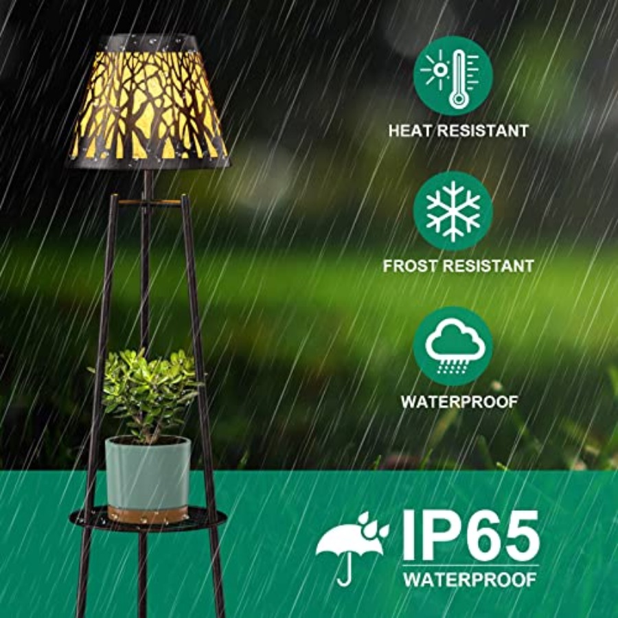 2 Pack Outdoor Solar Floor Lam - Outdoor Lighting Waterproof review and price