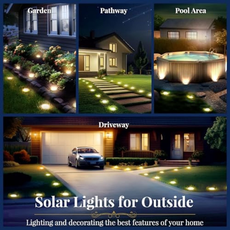 Solar Ground Lights Solar Ligh - Outdoor Lighting Waterproof review and price