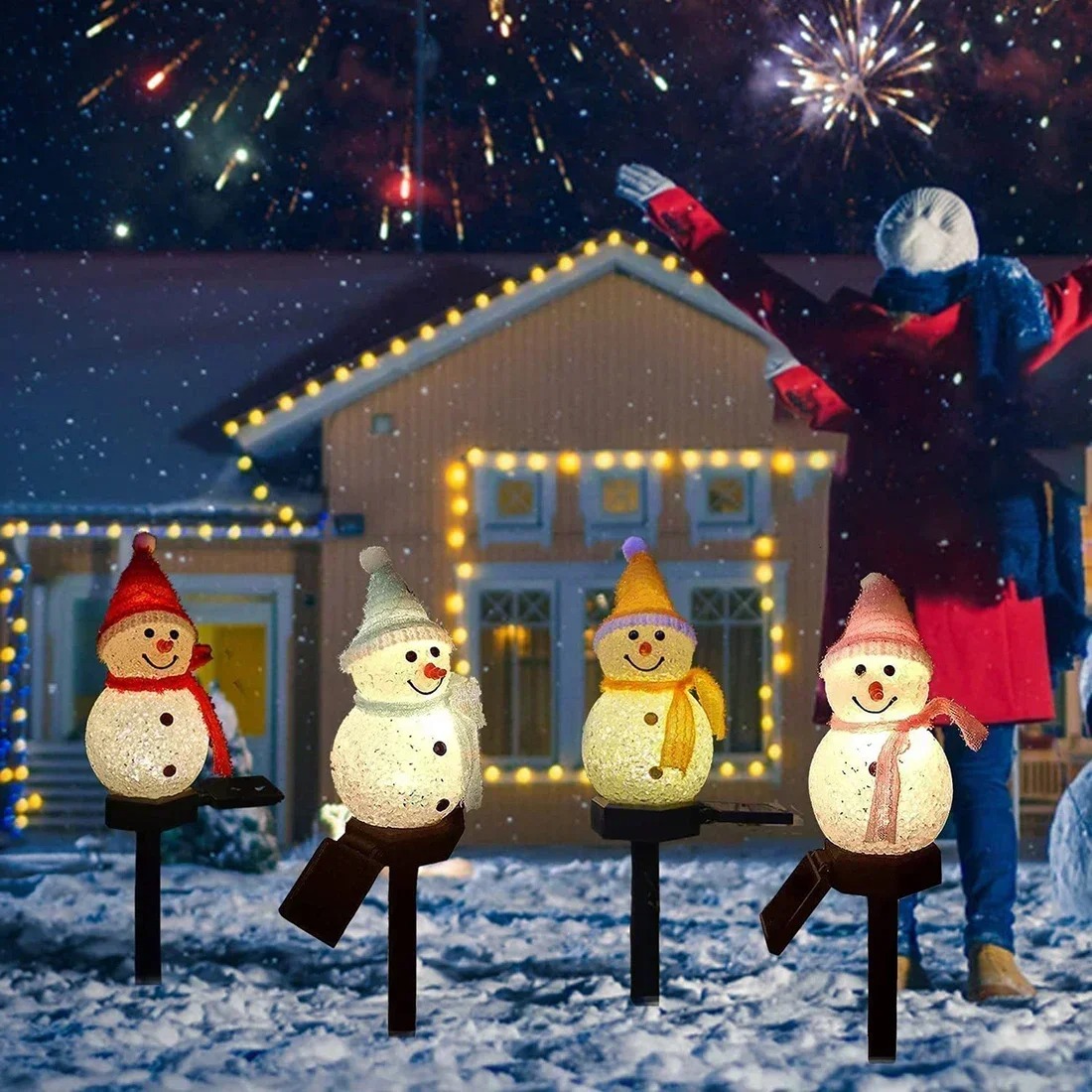 Christmas Snowman Solar Garden - Outdoor Lighting Pathway review and price